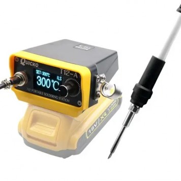 Паяльная станция Quicko T12-A для Dewalt 18-20В, 72Вт OLED, портативная