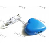 4-портовый USB хаб сердце сердечко, голубое 4-портовый USB хаб сердце сердечко, голубое
