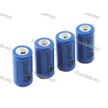 4 х Аккумулятор Ultrafire CR123A 16340 CR123 880мА