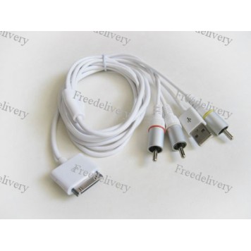 AV видео кабель для Iphone Ipod всех прошивок +USB