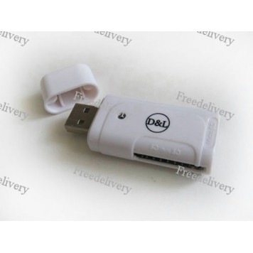 USB 2.0 кардридер 2в1 MicroSD SD TF