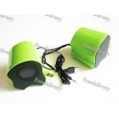 USB колонки для ноутбука яблоко 2х3Вт M7 зеленые USB колонки для ноутбука яблоко 2х3Вт M7 зеленые