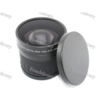 Фишай 58мм 0.21X, широкоугольная линза, fisheye