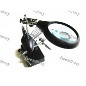 Профессиональный зажим для пайки, подсветка, лупа