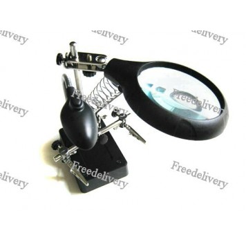 Профессиональный зажим для пайки, подсветка, лупа