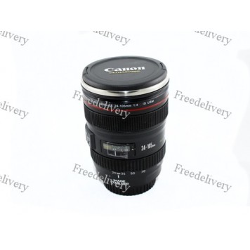 Чашка термос объектив Canon 24-105mm кружка крышка