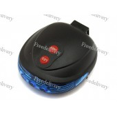 Фонарь на велосипед задний 5 LED 2 лазера, синий