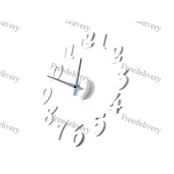 Часы настенные дизайнерские DIY CLOCK 360 белые