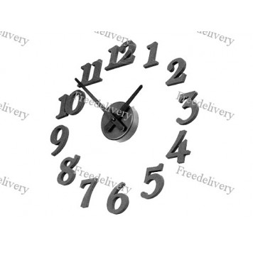 Часы настенные дизайнерские DIY CLOCK 360 черные
