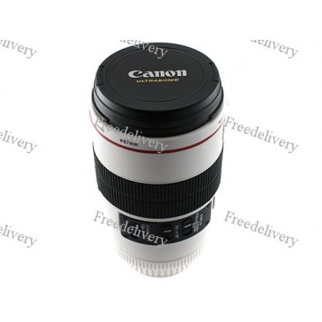 Чашка термос объектив Canon EF 100mm бел, кружка