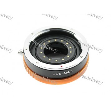 Адаптер переходник Canon EOS - M4/3 апертура золот Ulata