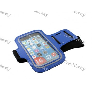 Армбенд, спортивный чехол Iphone 6 plus, синий
