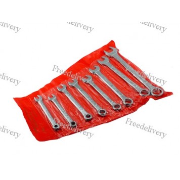 Набор из 8 стальных комбинированных гаечных ключей