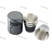 Набор из 4 рюмок стопок 1.5унц, герб Тризуб, чехол