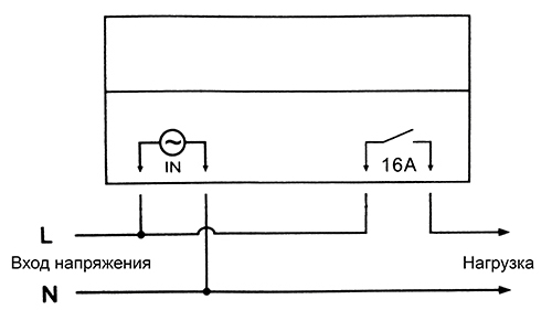 Схема подключения таймера Cn101A