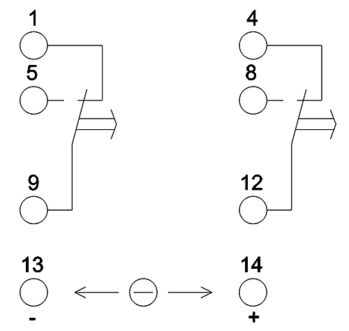Схема подключения реле H3Y-2