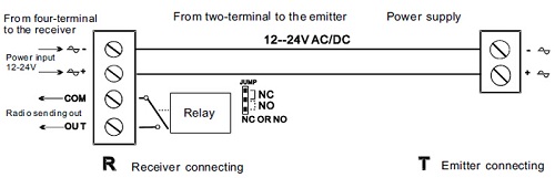 Схема подключения инфракрасного барьера BI-20L