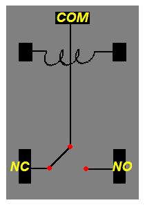 Схема контактов электромагнитного реле SRA-12VDC-CL