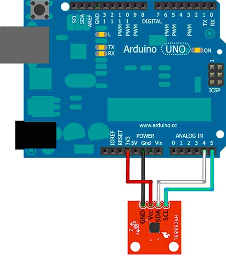 Пример подключения к Arduino UNO