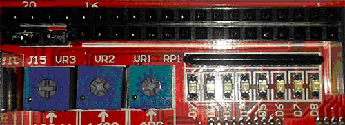 Модуль из трех переменных резисторов для управления АЦП, контрастностью дисплеев 16х2 и 128х64