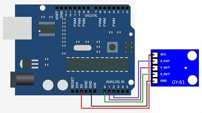 Схема подключения датчика к Arduino контроллеру